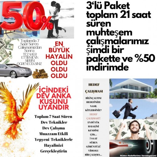 3 ÇALIŞMA BİRLİKTE %50 İNDİRİMLİ