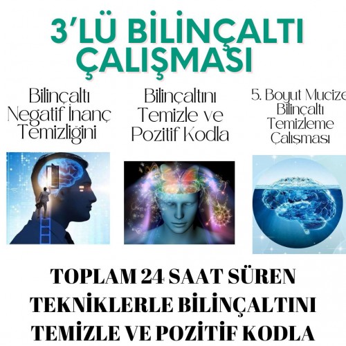 3'LÜ BİLİNÇALTI DÖNÜŞÜM ÇALIŞMALARI %50 İNDİRİMLİ