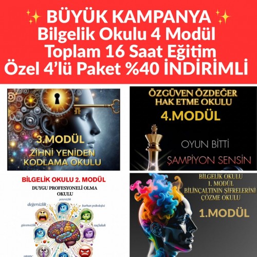 BİLGELİK OKULU 4 MODÜL PAKETİ (HAZIR KAYIT)