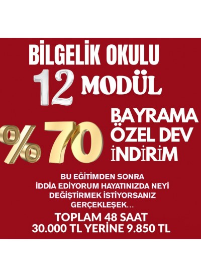 BİLGELİK OKULU 12 MODÜL BİRLİKTE (HAZIR KAYIT) BİLGELİK OKULU 12 MODÜL BİRLİKTE (HAZIR KAYIT)