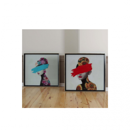 KIMONO BLUE KADIN KARE TABLO