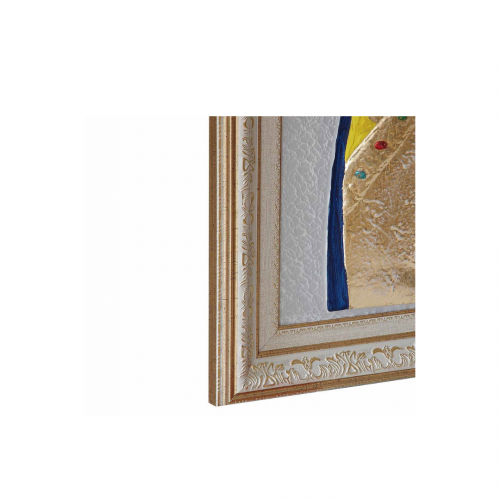 DEKORATİF MAVİ YAZMALI KADIN TABLO