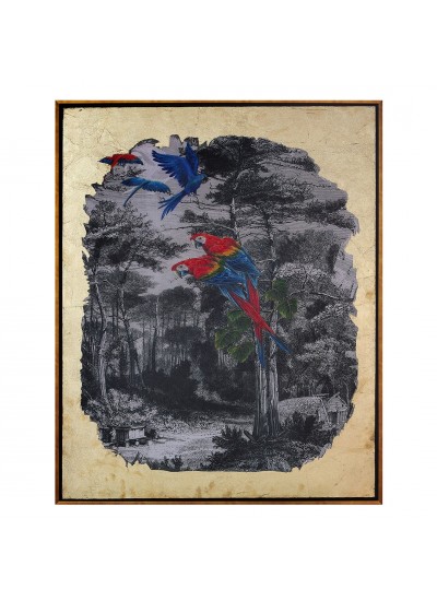 JUNGLE TEMALI YAĞLIBOYA DOKULU TABLO JUNGLE TEMALI YAĞLIBOYA DOKULU TABLO